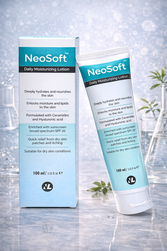 NeoSoft Moisturizing Lotion with Medix Skin Brightening Serum for glowing, hydrated, and healthy-looking skin