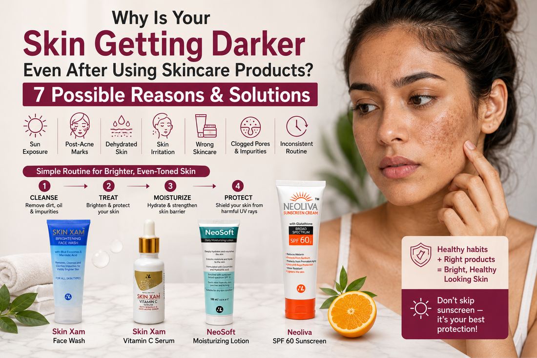 Reasons skin gets darker despite using skincare products, explained by Novelax Pharma Pakistan