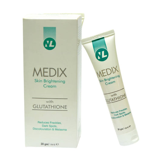 Medix Skin Brightening Cream reduces dark spots, melasma, and discoloration while rejuvenating skin for a smoother texture and healthier glow