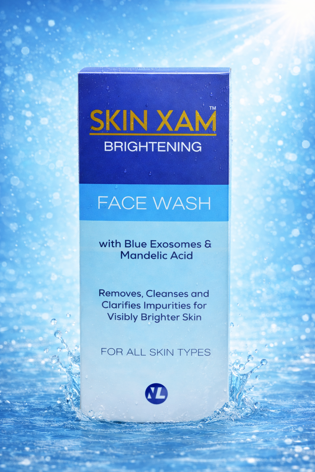 Skin Xam Brightening Face Wash with Mandelic Acid and blue exosomes in Pakistan