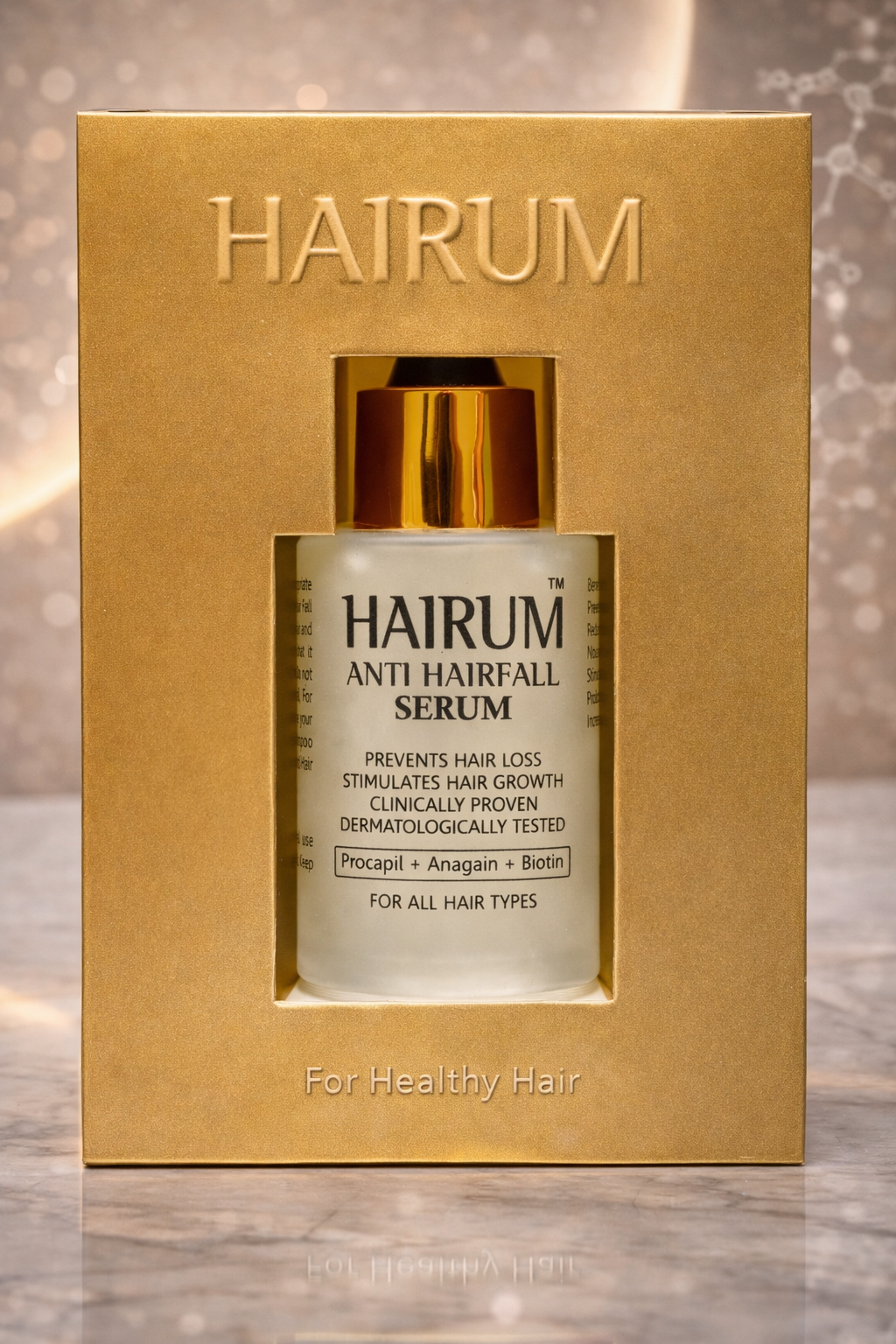 Hairum Serum by Novelax Pharma for scalp hydration, hair nourishment and daily hair care routine