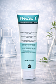 NeoSoft Moisturizing Lotion by Novelax Pharma for deep hydration, soft skin, and long-lasting moisturization in Pakistan