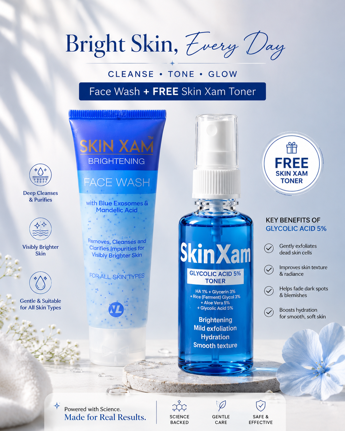 skin xam face wash with skin xam toner free best face wash